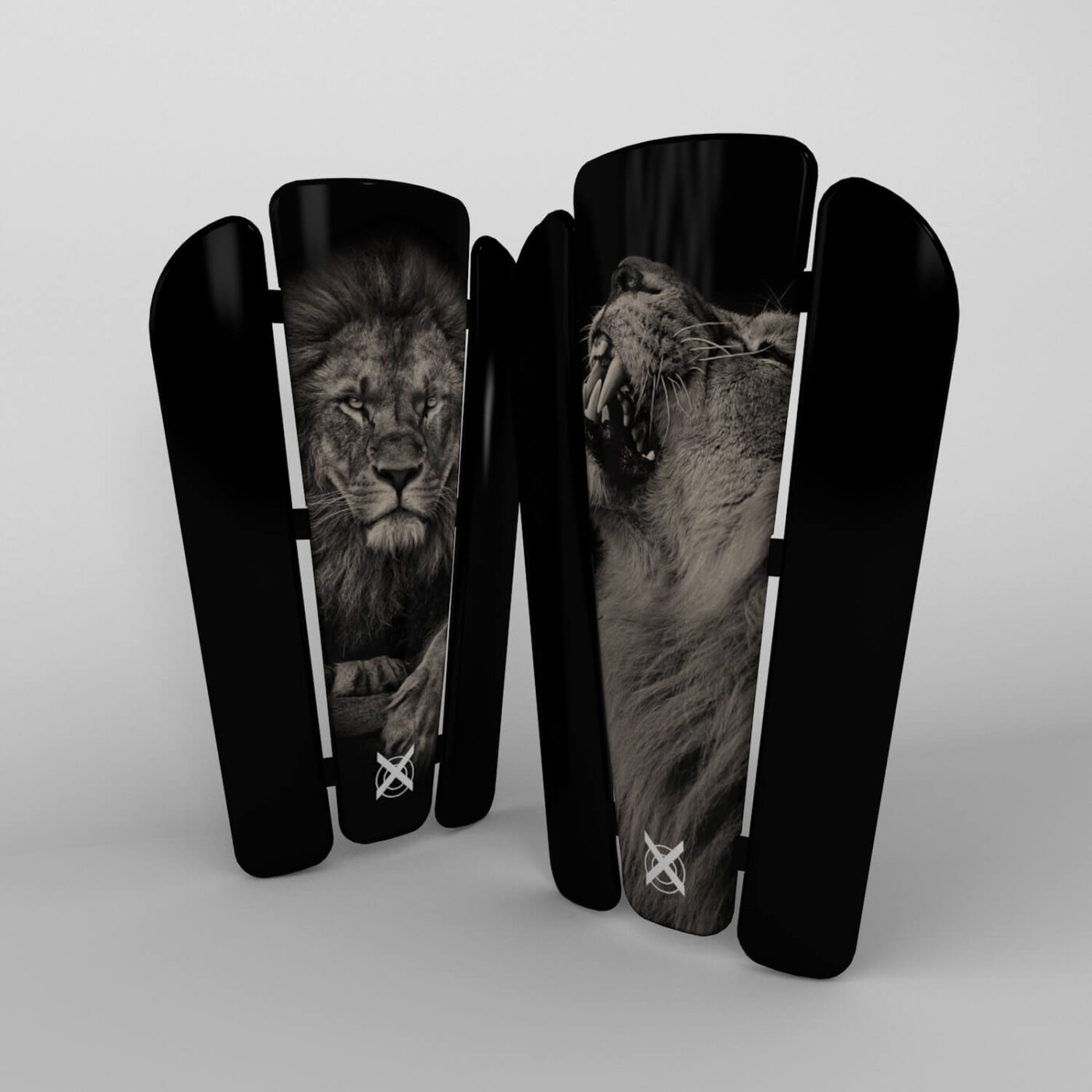 black-and-white-lion